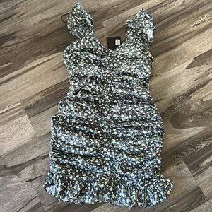 Dress Forum Blue Floral Mini Dress